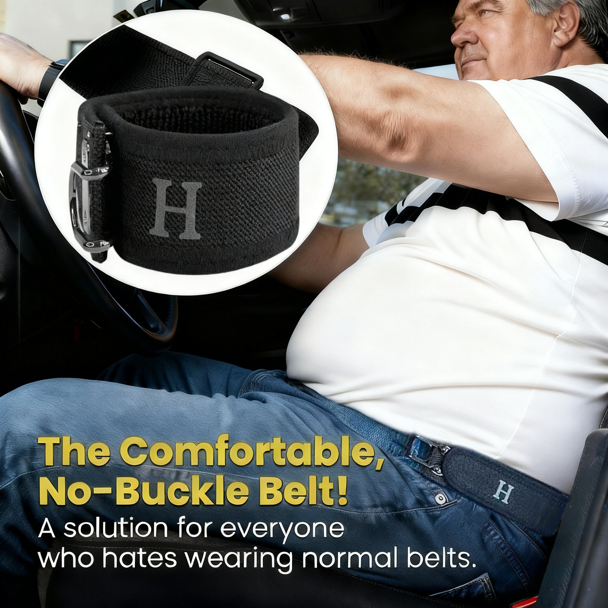 🔥Tactical Metal Hook Elastic Belt – Comfortable Unisex Design✨