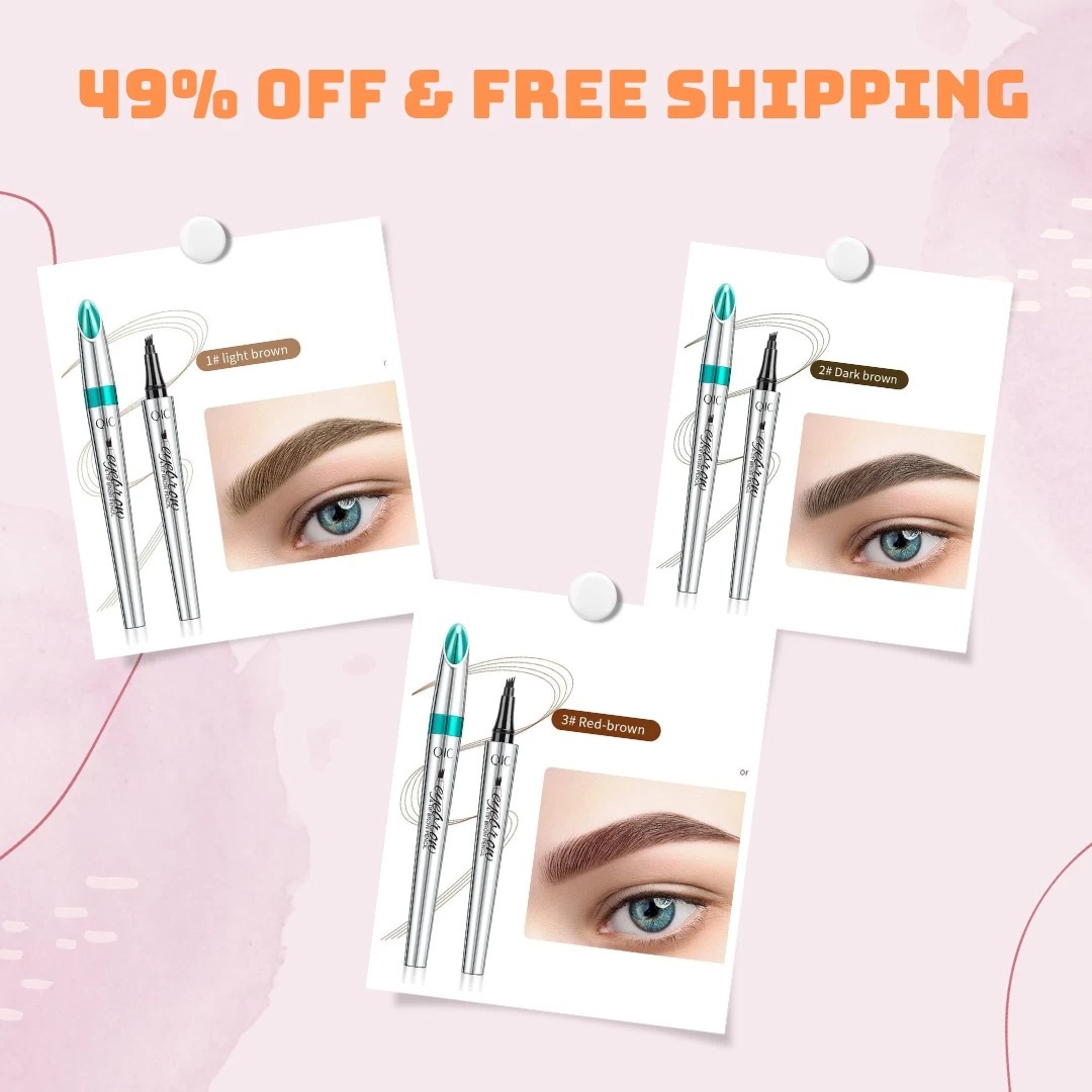 Hot Sale -59% OFF 3D Waterproof Microblading Eyebrow Pen 4 Fork Tip Tattoo Pencil