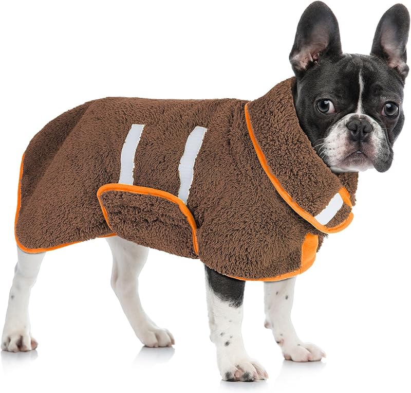 Dog Bathrobe Super Absorbent Dog Towels Large Quick Drying Robes for After Bath Soft Adjustable Warm Keeping Dogs Towel(S-XXL)