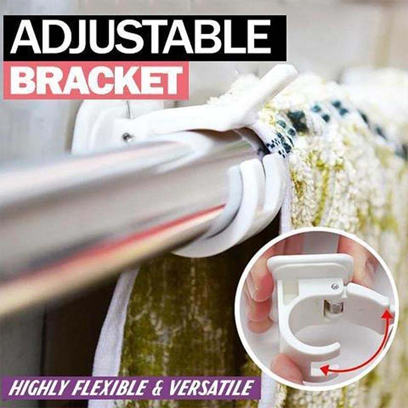 (🔥Hot Sale - 49% OFF)Nail-free Adjustable Rod Bracket Holders(Set of 2), BUY 3 Get 1 Free