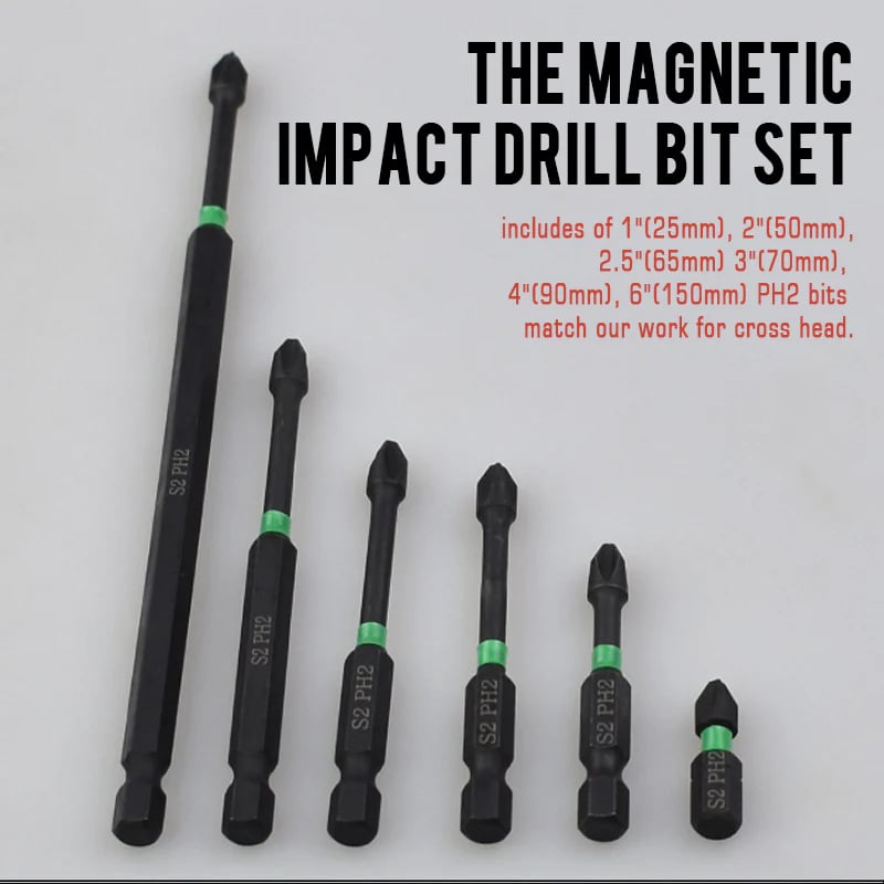 PH2 Magnetic Screwdriver Bit Set -💪Drilling work no longer be complicated!
