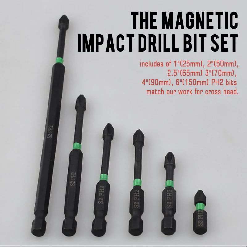 PH2 Magnetic Screwdriver Bit Set -💪Drilling work no longer be complicated!