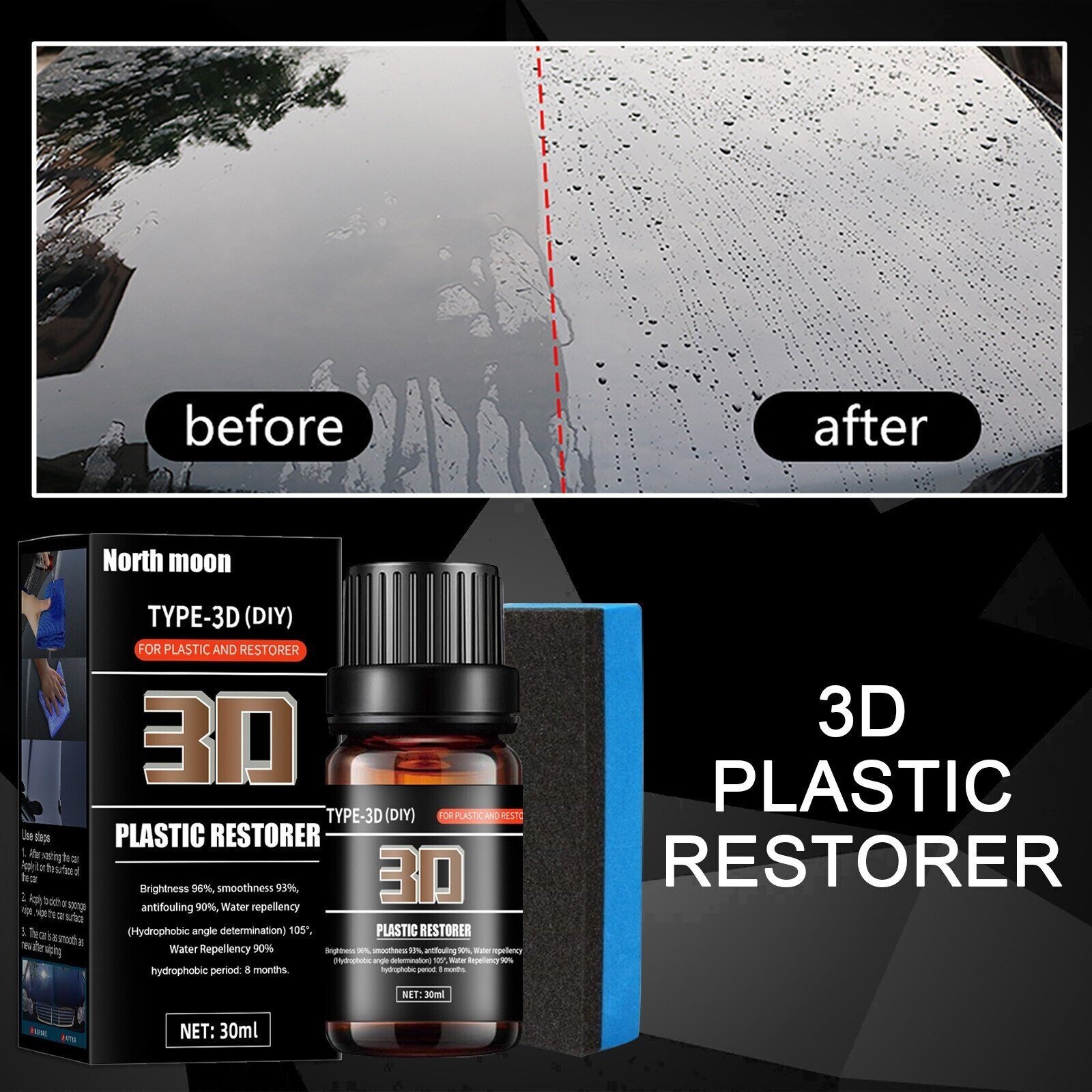 🔥Buy 3 Get 2 Free & Free Shipping🔥3D9H NANO Car Plastic Plating Refurbishing Agent