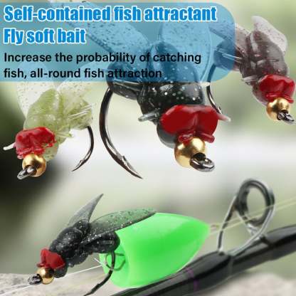 🔥Simulated Flies Fishing Attractor Bait Hook