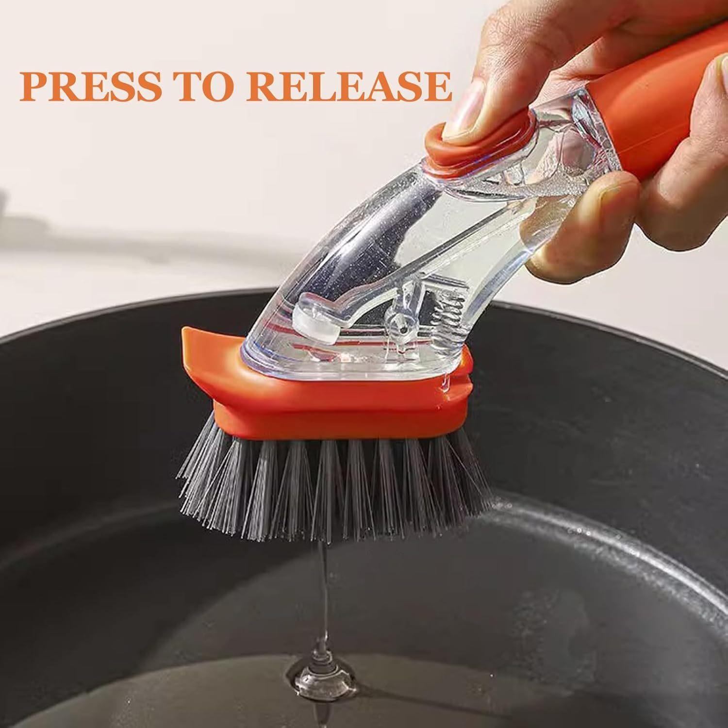 🔥 Dish Brushes with Soap Dispenser with Handle-Kitchen Scrubber Brushed - Buy 2 Get 1 Free