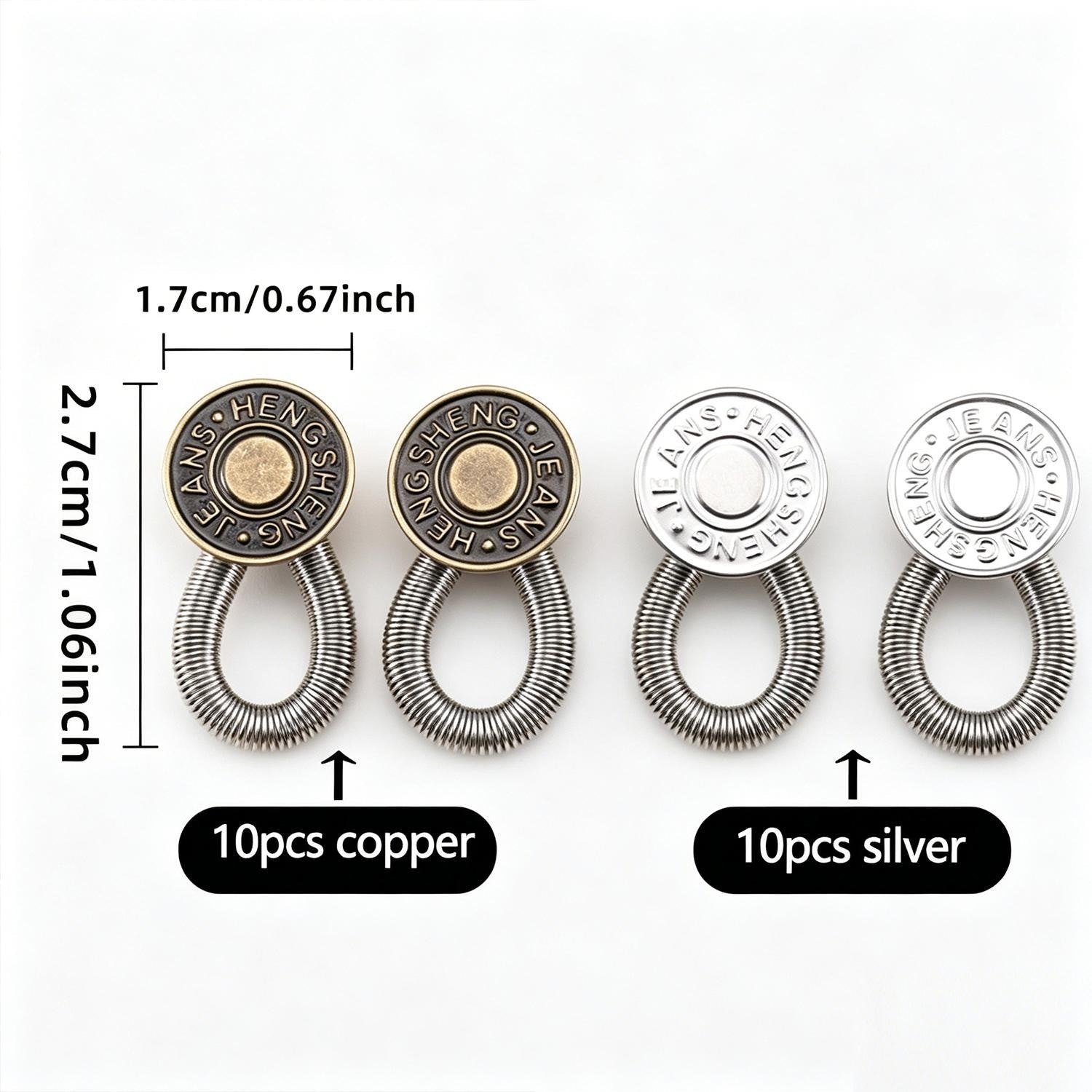 👖 8-Piece Metal Button Extenders for Jeans & Pants