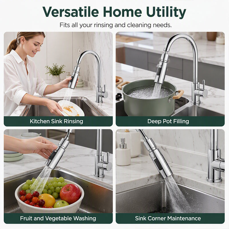 Faucet extender kitchen and bathroom uses