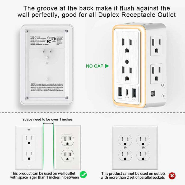 ✨Multi Plug Outlet Surge Protector