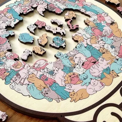 🎁On Sale🔥The Calming Cat Puzzle – A Wooden Work of Art You Can Build