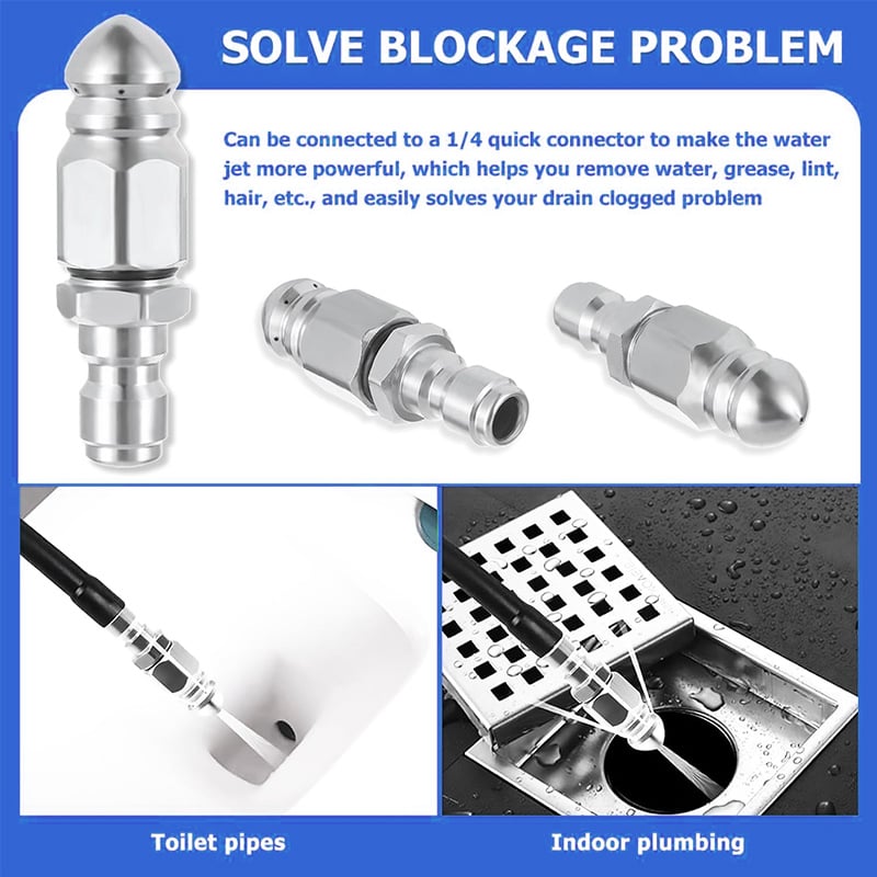 🔥LAST DAY 75% OFF - 🌀1/4" Quick Connect Stainless Nozzle Set