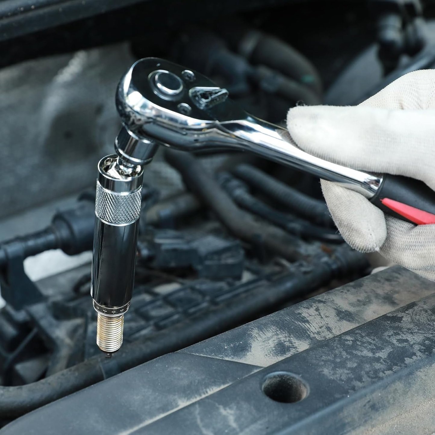 🔥Hot Sale 49% OFF🔥 6PCS 3/8-Inch Drive Magnetic Swivel Spark Plug So