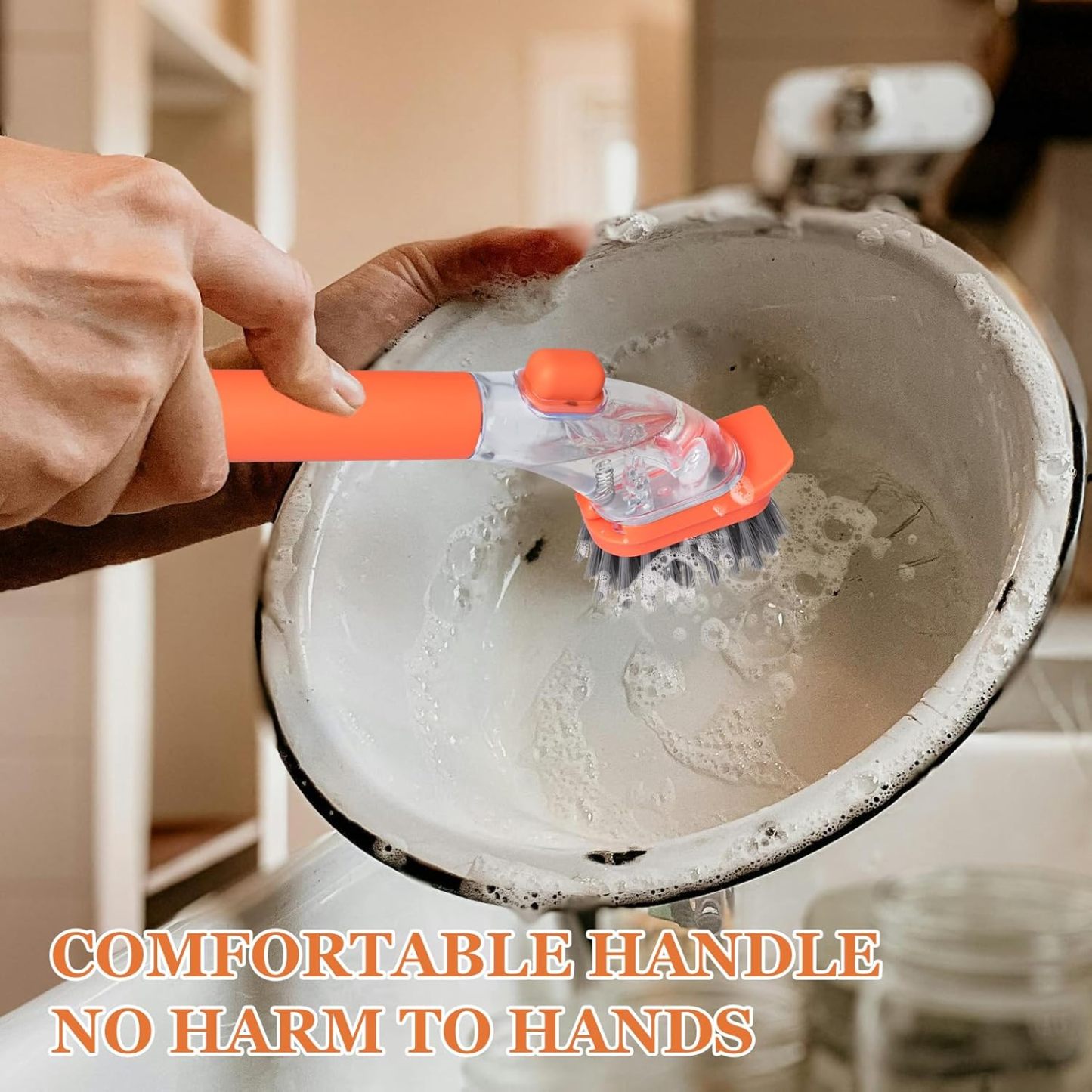 🔥 Dish Brushes with Soap Dispenser with Handle-Kitchen Scrubber Brushed - Buy 2 Get 1 Free
