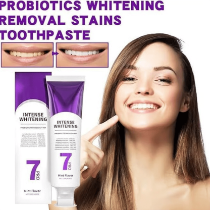 🦷 New 7-Pro Intensive Toothpaste | Upgraded Purple Formula with 7 Probiotics 💜