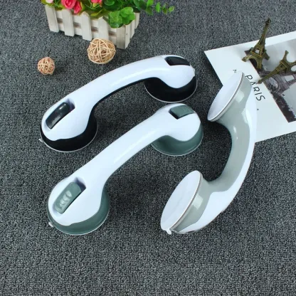 Bath Safety Grab Handle Bar Suction Cup Tub Bathroom Shower Rail