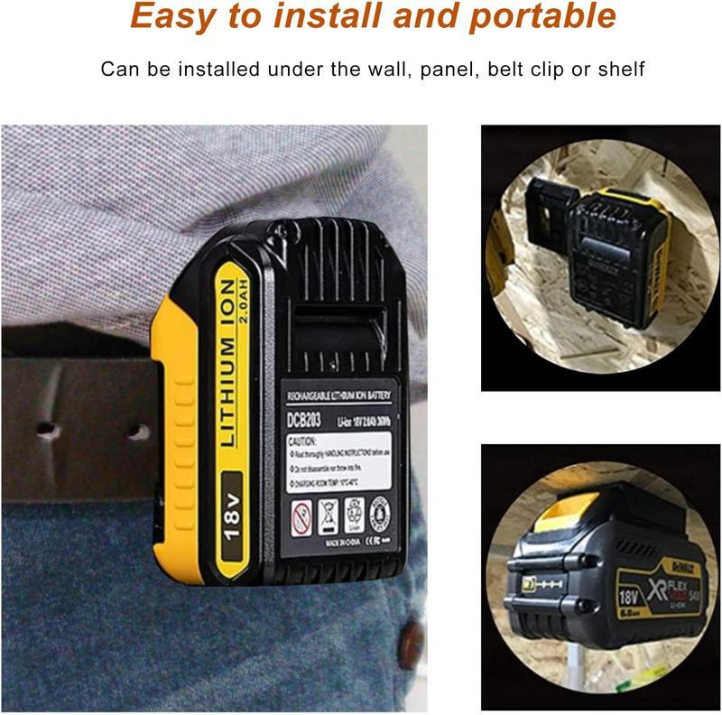 🧰Tool Holders for Dewalt 20V/12V Drill Tool Mount Fit for Milwaukee M18 Tools Yellow