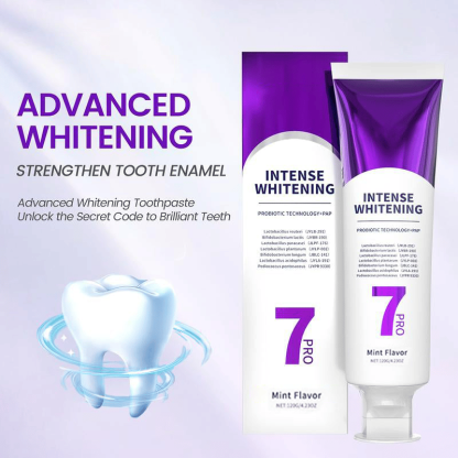 🦷 New 7-Pro Intensive Toothpaste | Upgraded Purple Formula with 7 Probiotics 💜