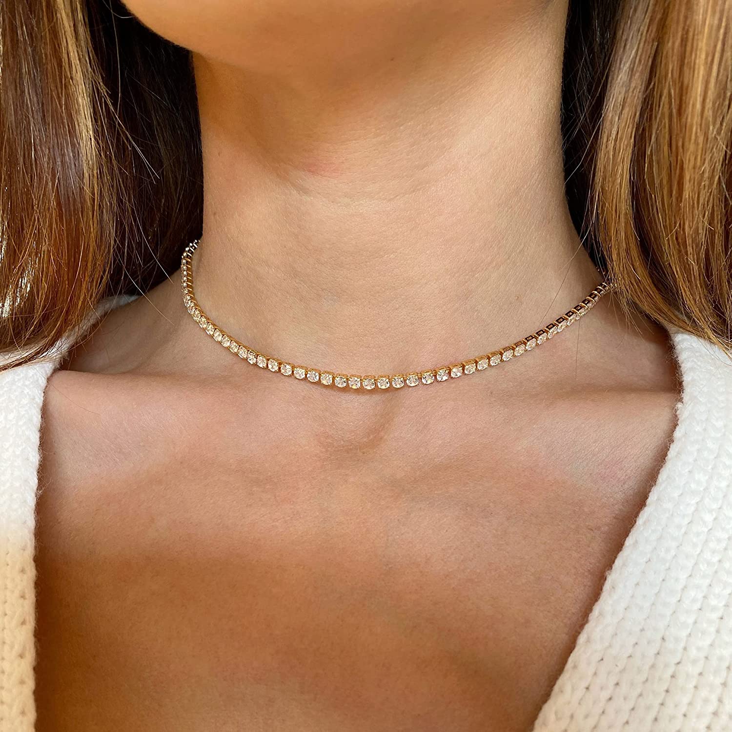 💥"Crystal' Tennis Necklace + Free Bracelet