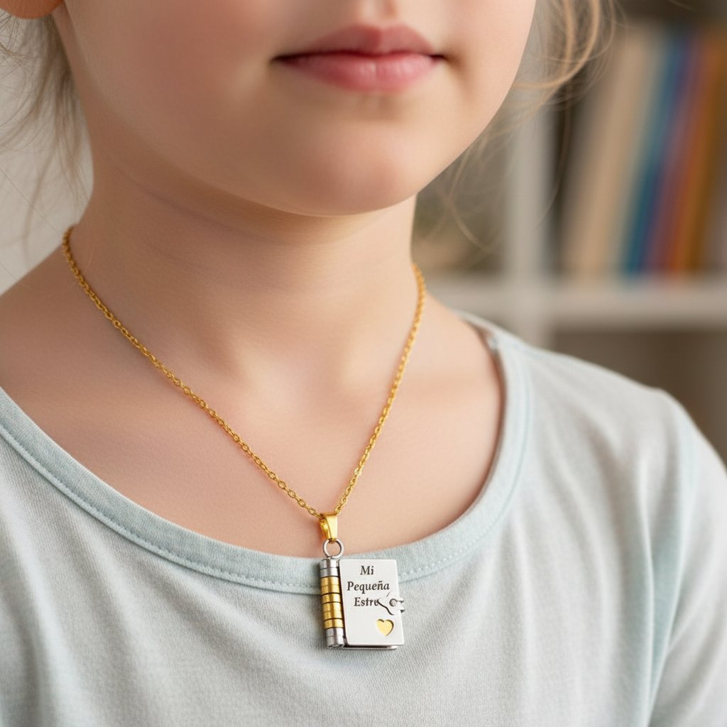 🎁 Blessing Book Necklace for Children - An Eternal Gift from the Heart