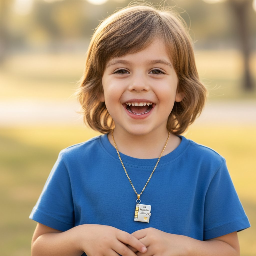 🎁 Blessing Book Necklace for Children - An Eternal Gift from the Heart