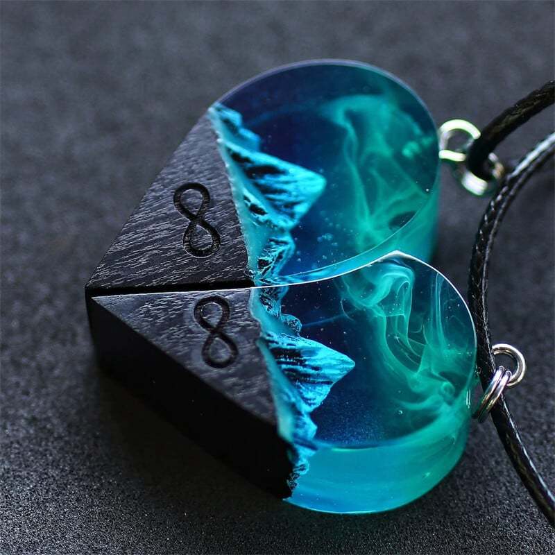 (🎉Christmas Special - 49% OFF NOW)Handmade Resin Heart Pendant(Buy 2 Free Shipping)