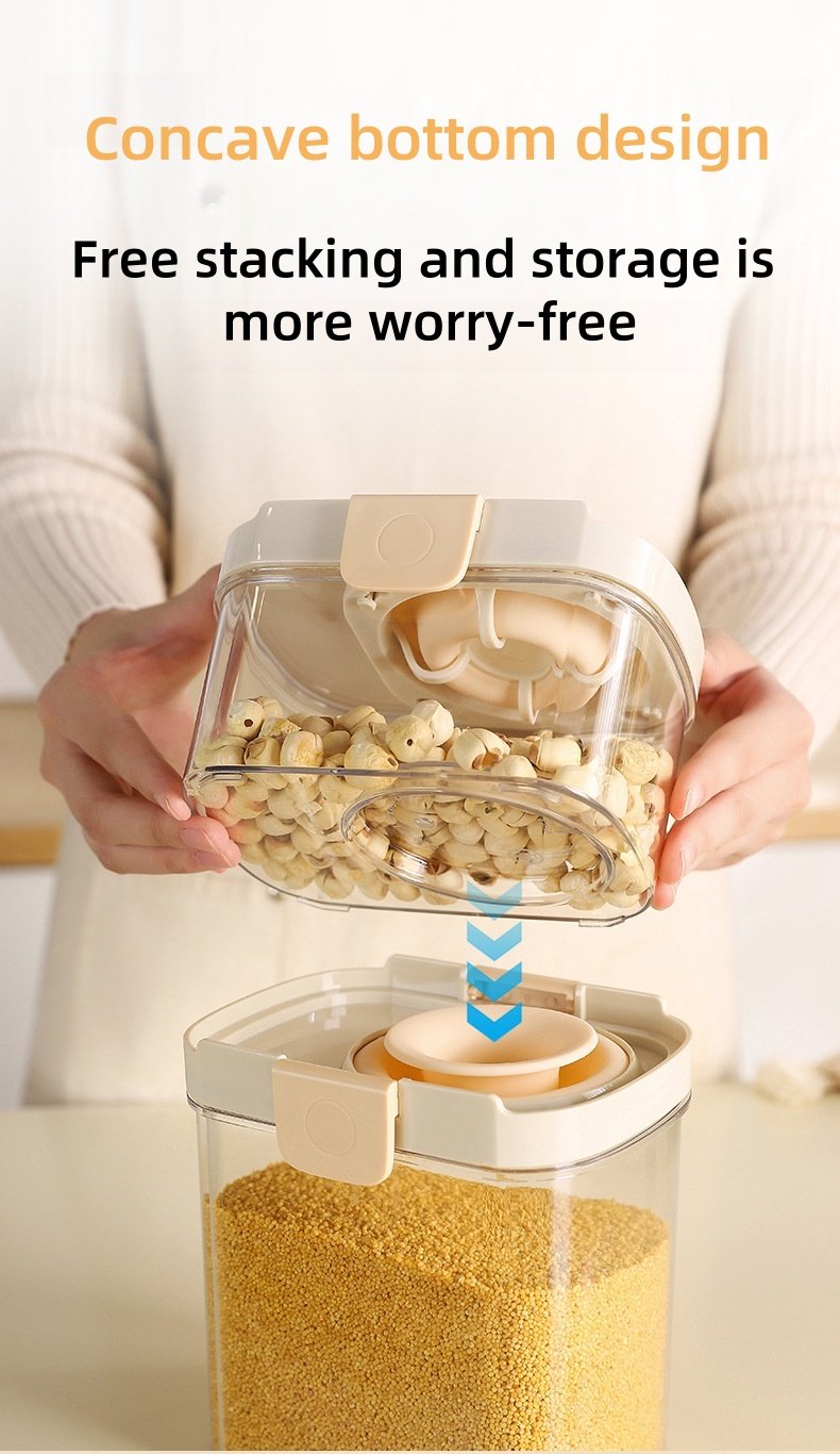 Push-type Sealed Box Storage Jar