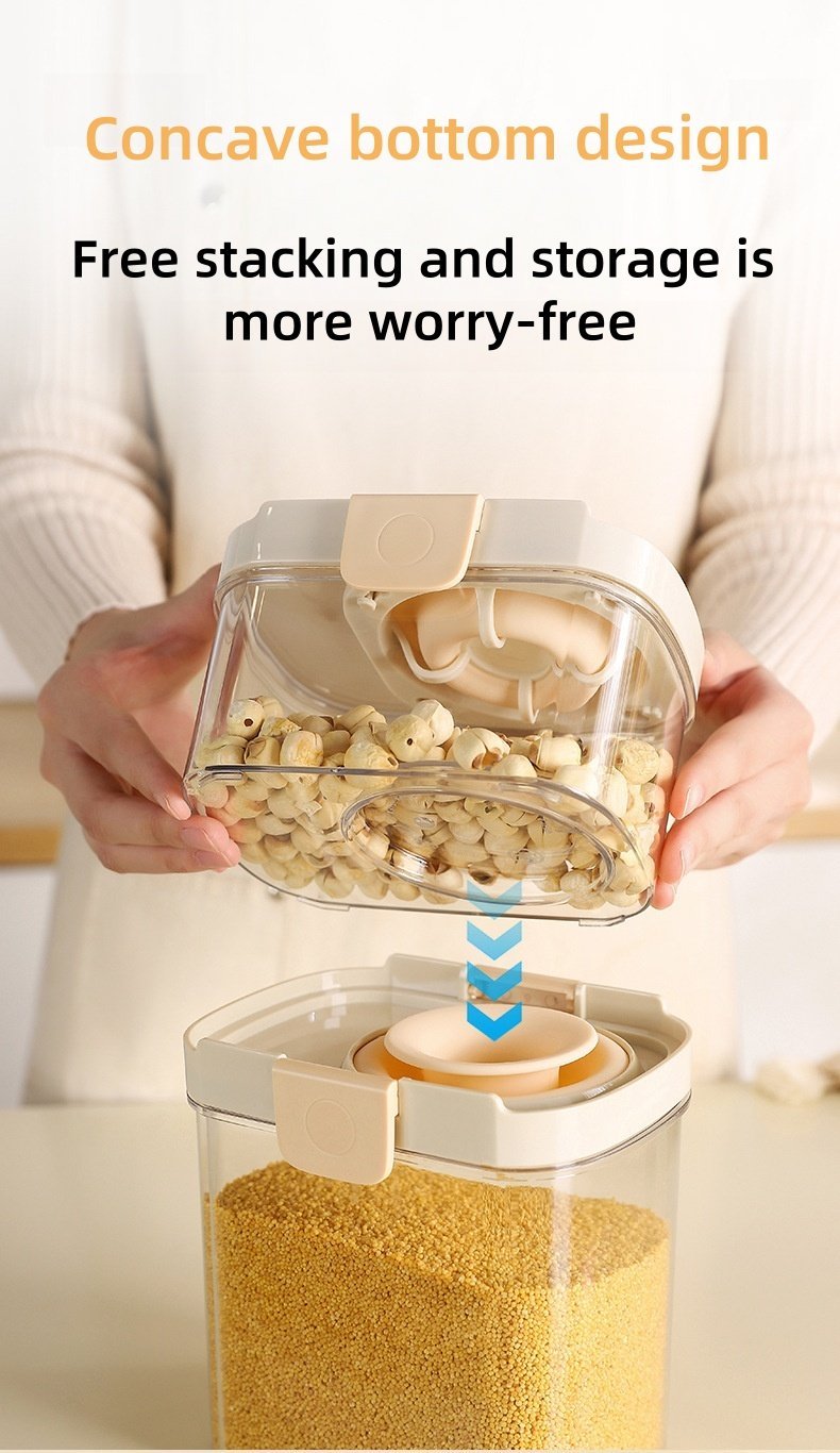 Push-type Sealed Box Storage Jar