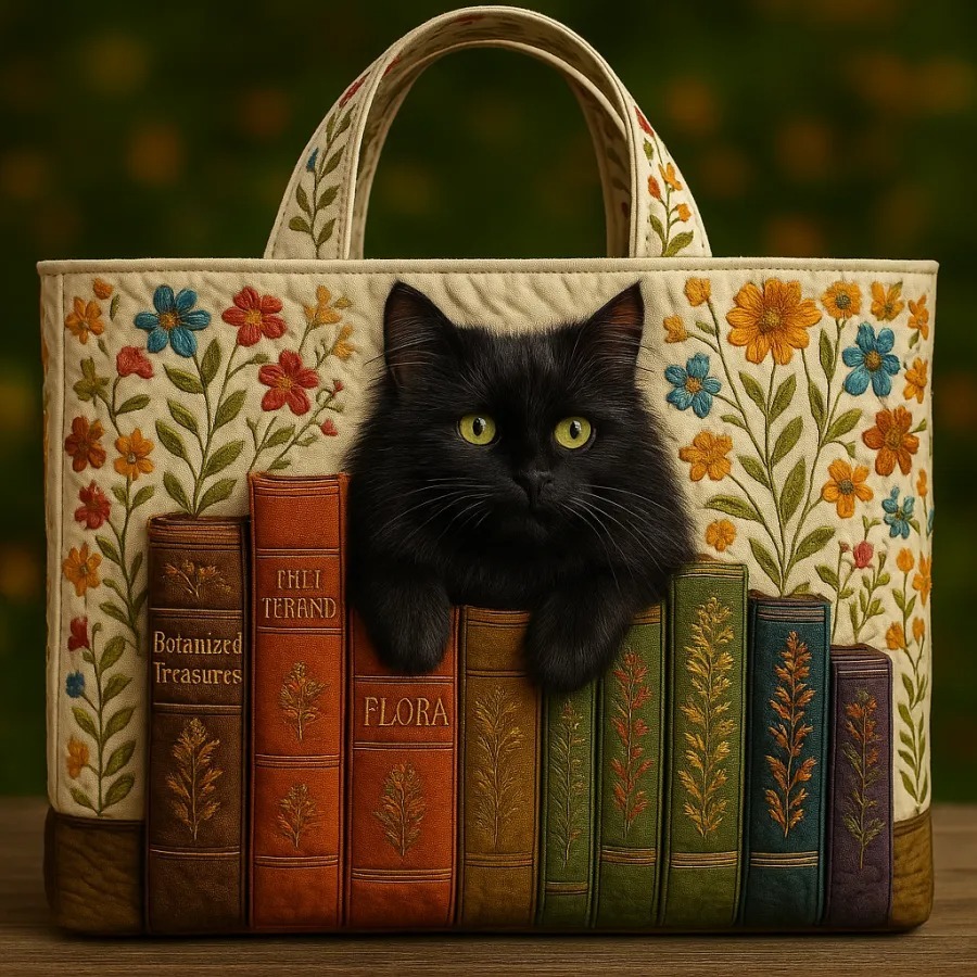 ⚠️Only a Few Left --Artistic Exquisite Fashion Illustrated Embroidered Shoulder Tote Bag