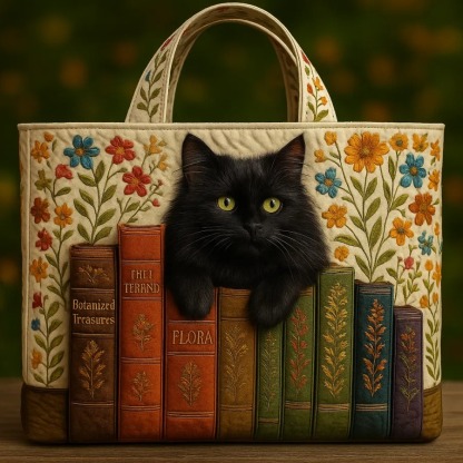 ⚠️Only a Few Left --Artistic Exquisite Fashion Illustrated Embroidered Shoulder Tote Bag