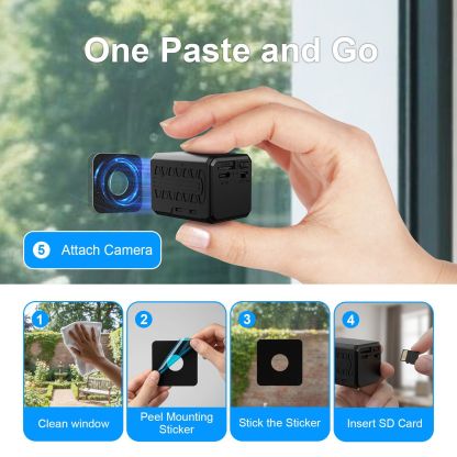 3MP Blacklight Full Color WiFi Indoor Battery IP Window Camera Pet Fish Camera