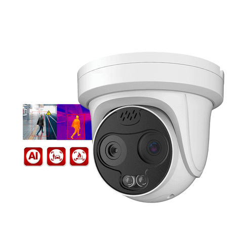 AI Dual-Spectrum Thermal Security Camera | Fire & Smoke Detection, Human/Vehicle AI Analytics, Temperature Measurement