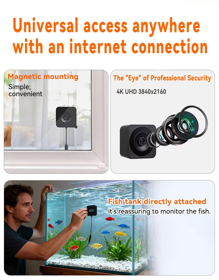 Tuya 4K 8MP WiFi Indoor IP Pet Fish Camera Windows Camera