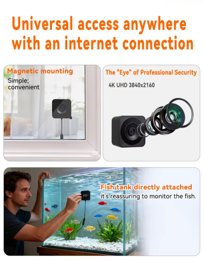 Tuya 4K 8MP WiFi Indoor IP Pet Fish Camera Windows Camera