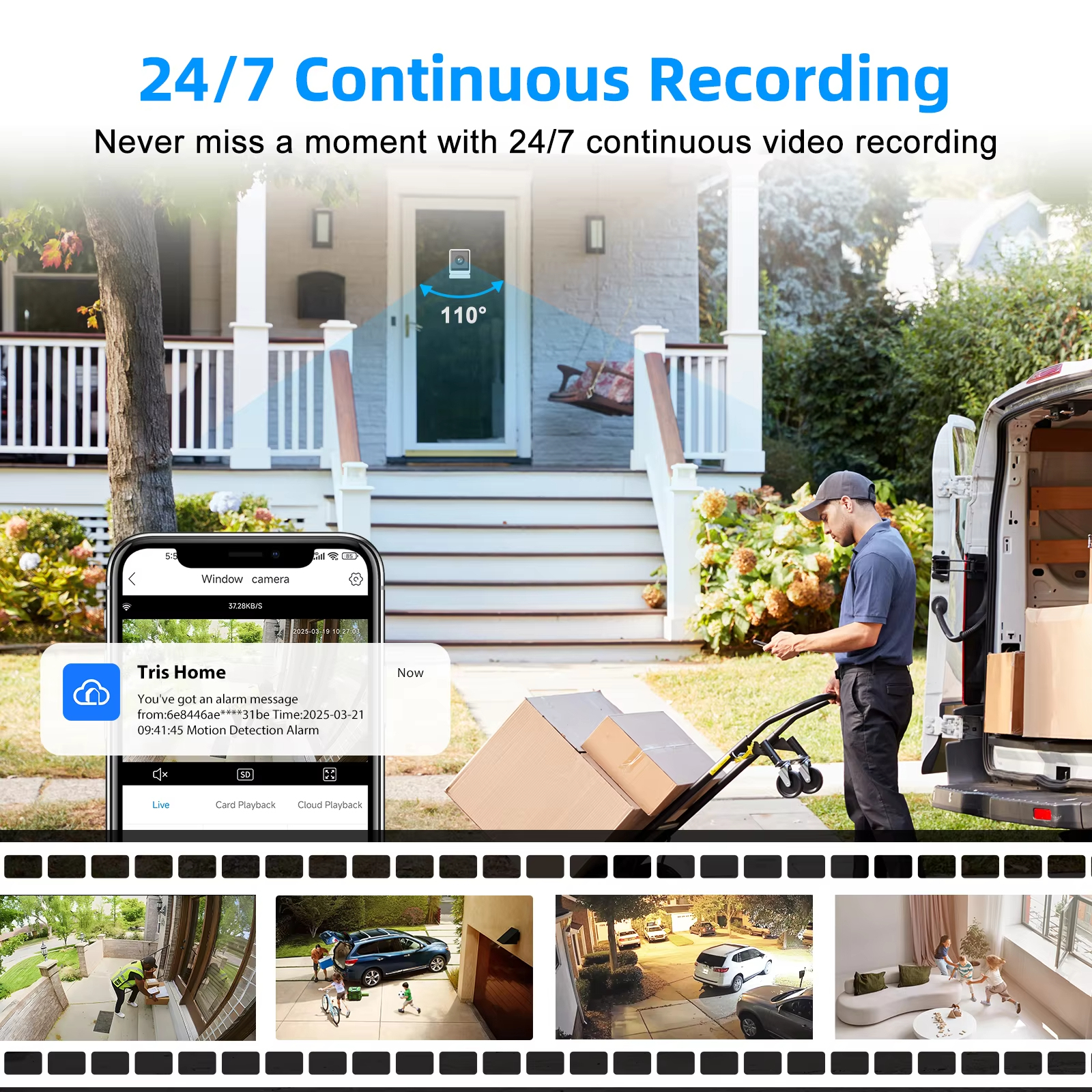 3MP Starlight WiFi Indoor Use Battery IP Window Camera Pet Fish Camera