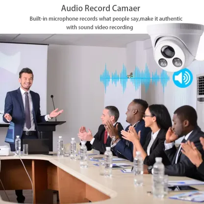 4K 8MP IP Security Camera 5MP 4MP Ultra Large Wide Angle Lens PoE Dome Surveillance Cam Color Night Vision Audio for Onvif NVR