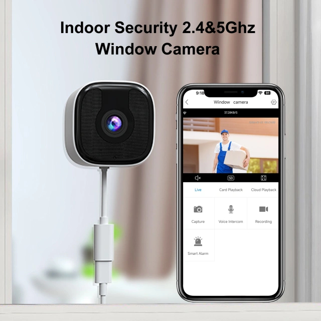 3MP Full Color WiFi Indoor Battery IP Window Camera Pet Fish Camera