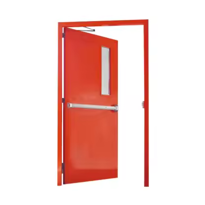 UL Certificated 1-3 hours Steel fire Door with Glass Vision Fire Exit Doors