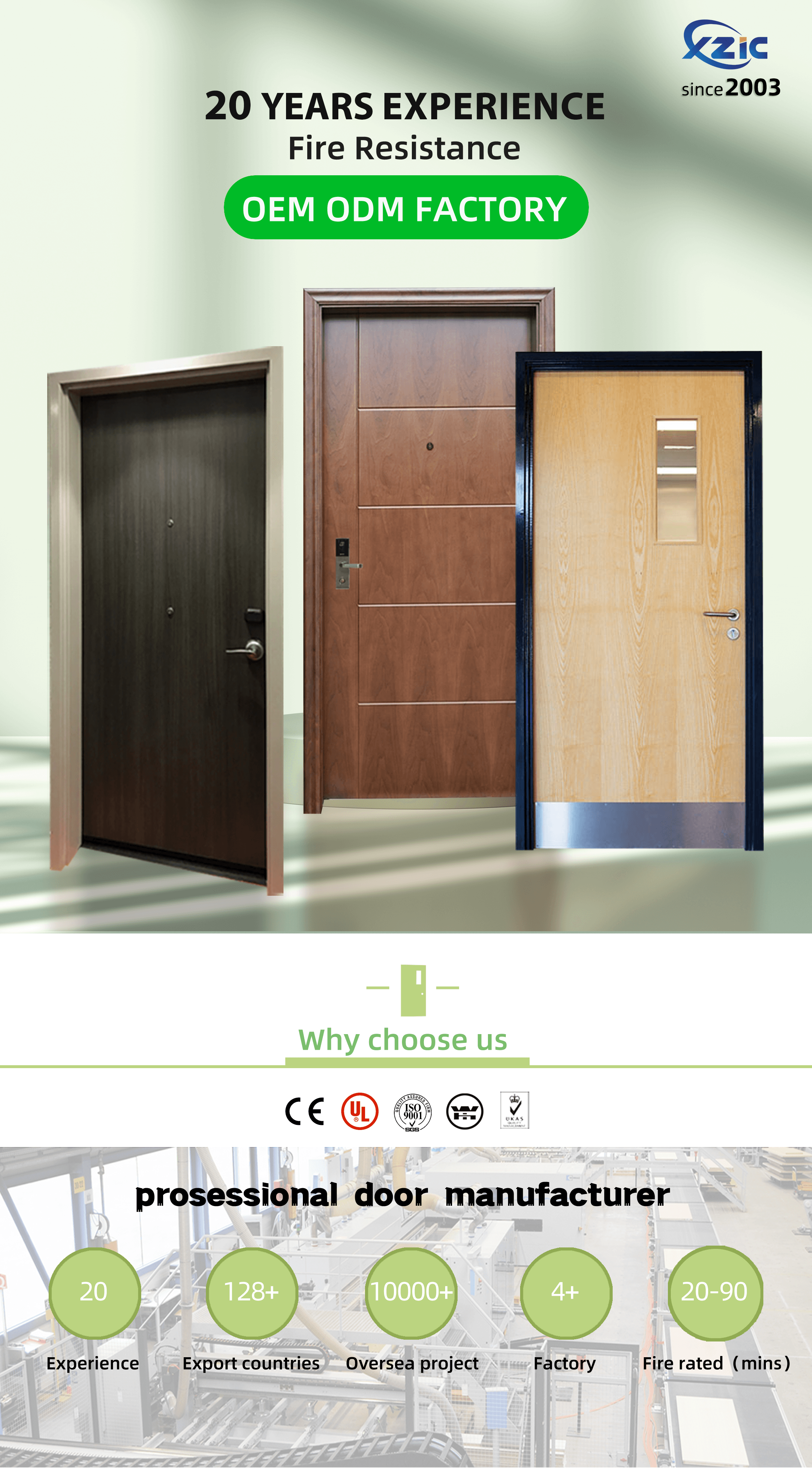 UL Certificated 20 60 90 Minutes Fire Rated Wooden Door Wood Fire Door for Hotel Home Office manufacture