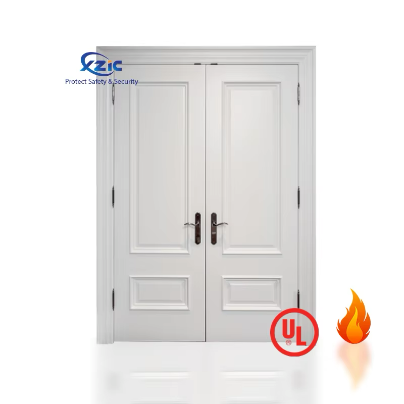 UL Wood Fire Door with Shaker Style, 1/2/6 Panels Shaker Door 20-90 Minutes Fire Rated Doors