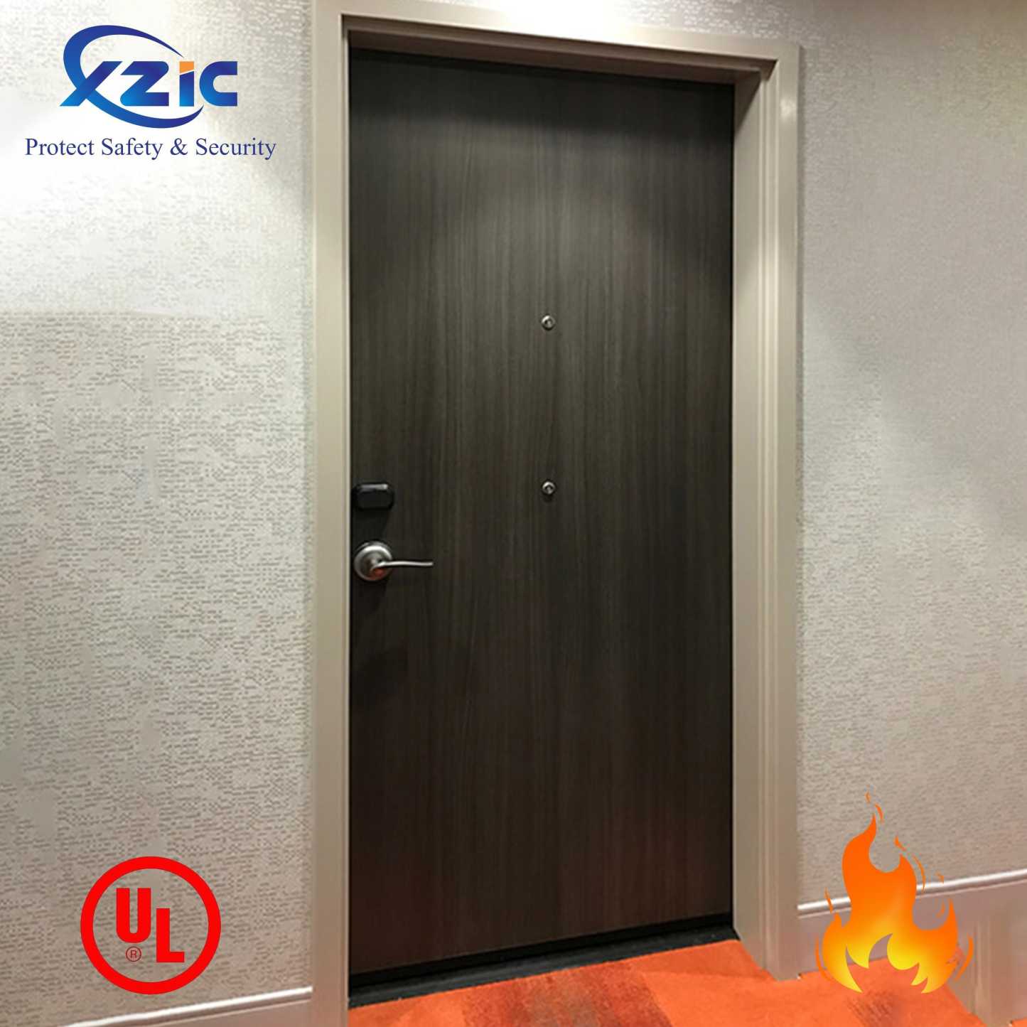 UL Certificated 20 60 90 Minutes Fire Rated Wooden Door Wood Fire Door for Hotel Home Office