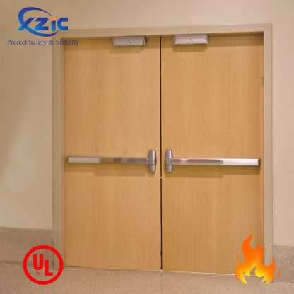 UL Certificated 20 60 90 Minutes Fire Rated Wooden Door Wood Fire Door for Hotel Home Office