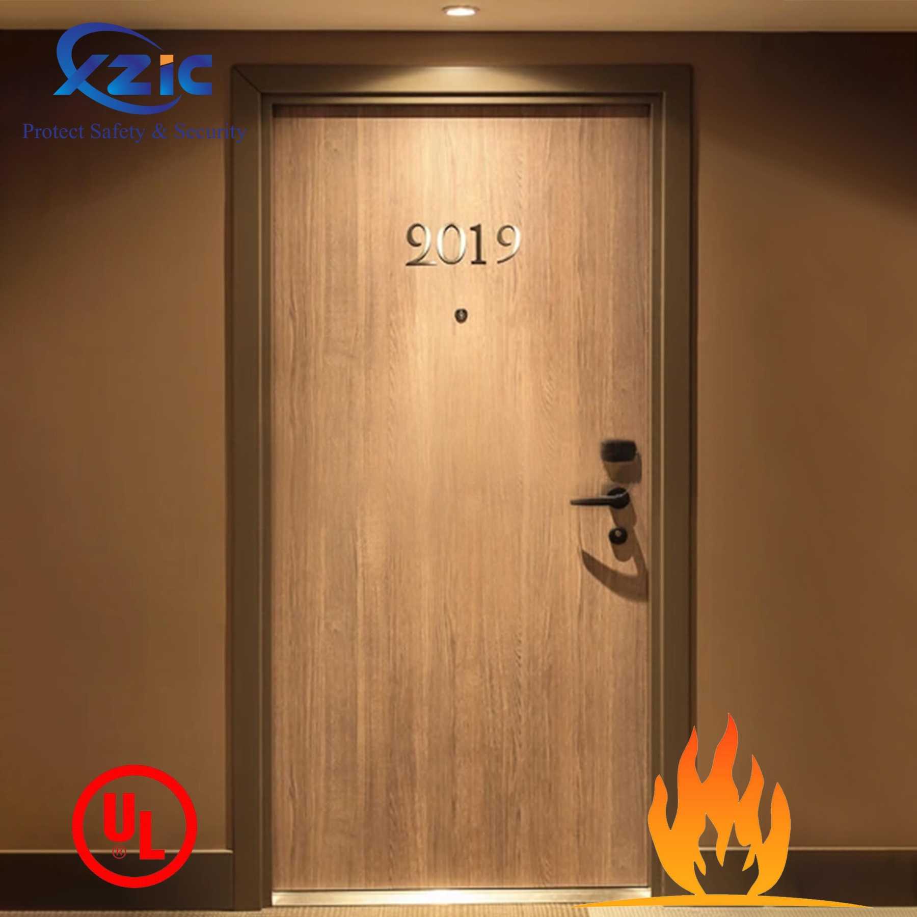 UL Certificated 20 60 90 Minutes Fire Rated Wooden Door Wood Fire Door for Hotel Home Office