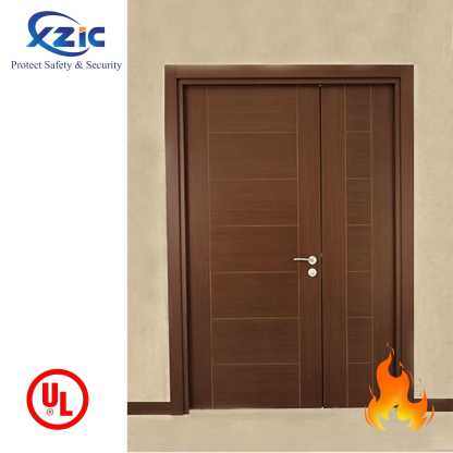 UL Certificated 20 60 90 Minutes Fire Rated Wooden Door Wood Fire Door for Hotel Home Office