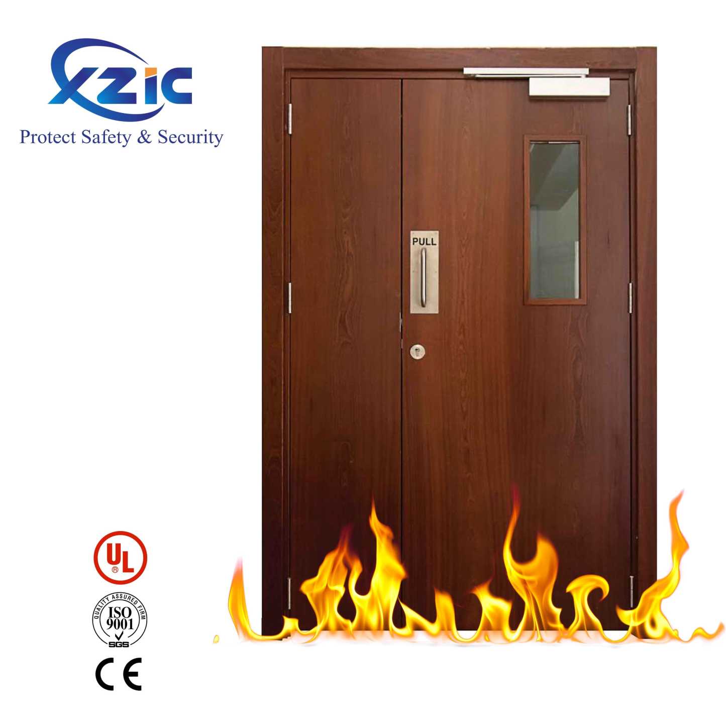 2023 Modern Interior Firerpoof Door UL 10B/10C Certificated Wood Fire Door