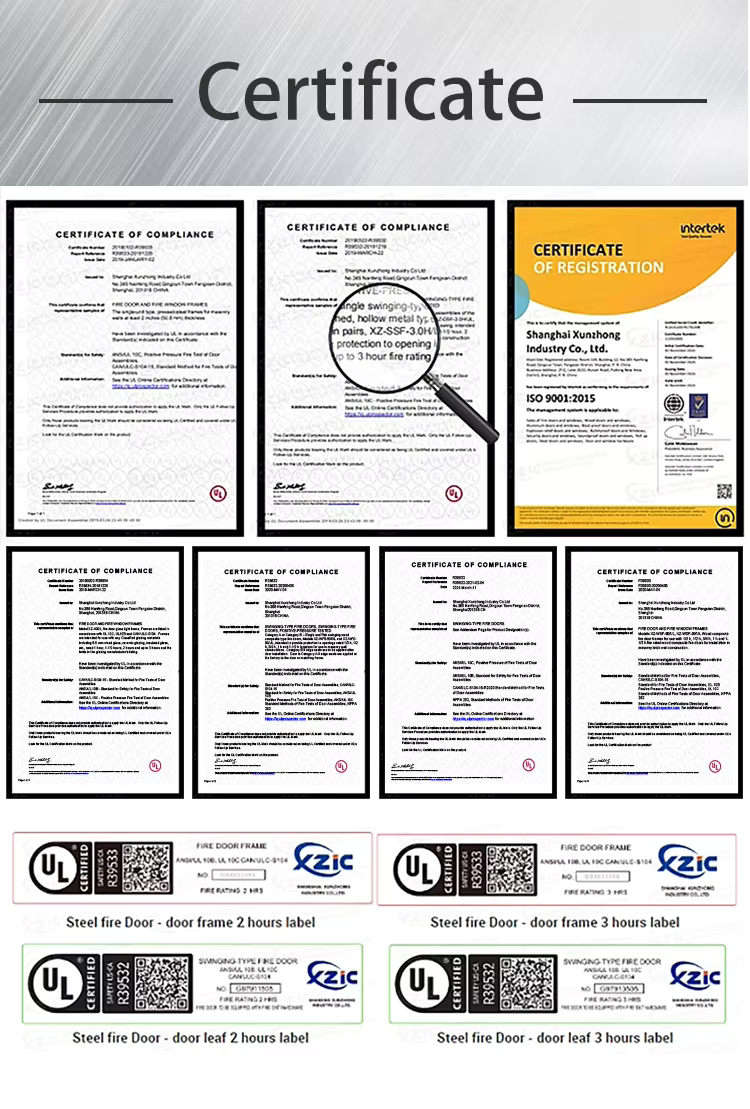 2023 Modern Interior Firerpoof Door UL 10B/10C Certificated Wood Fire Door