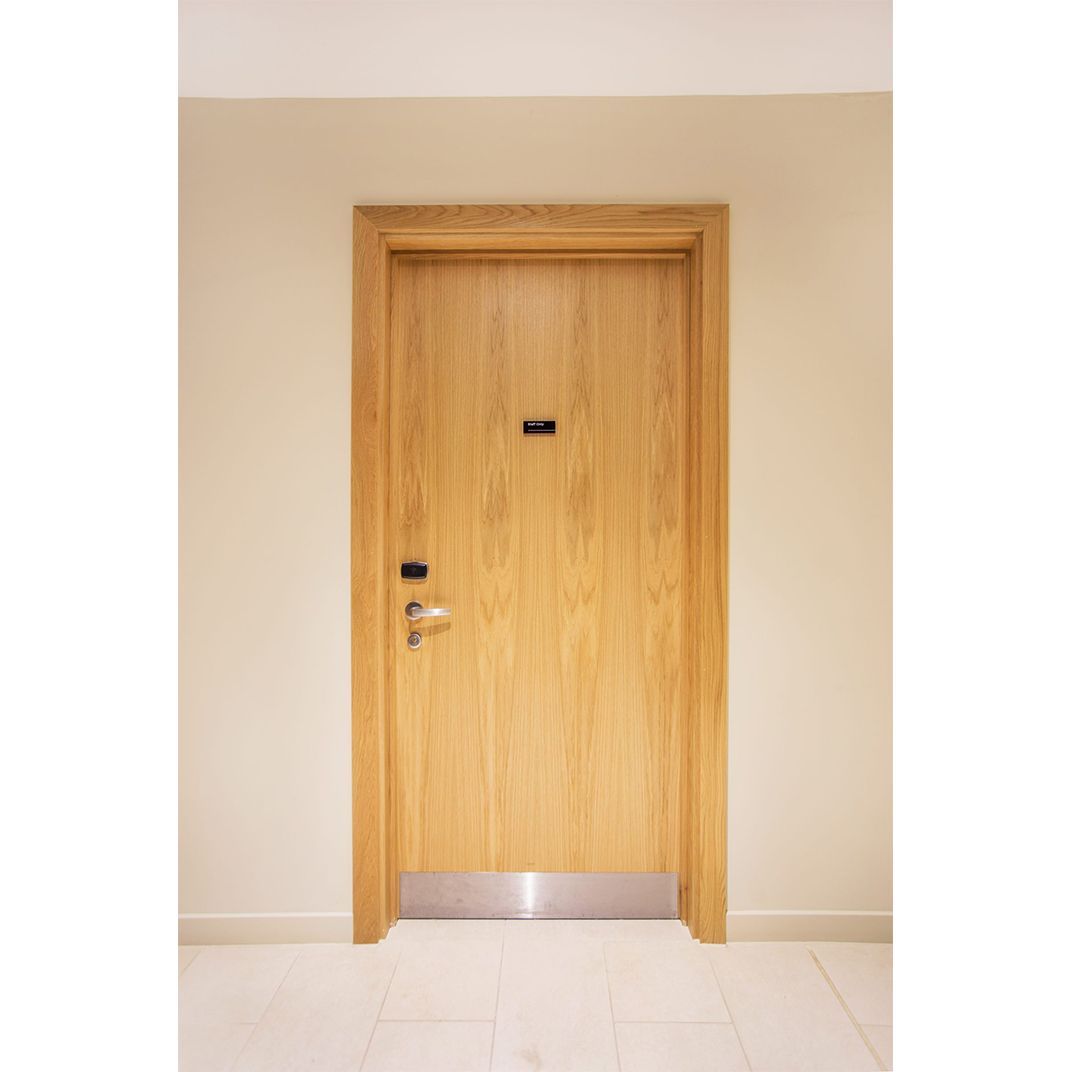 Natural Veneer Finish Wooden Fire Door