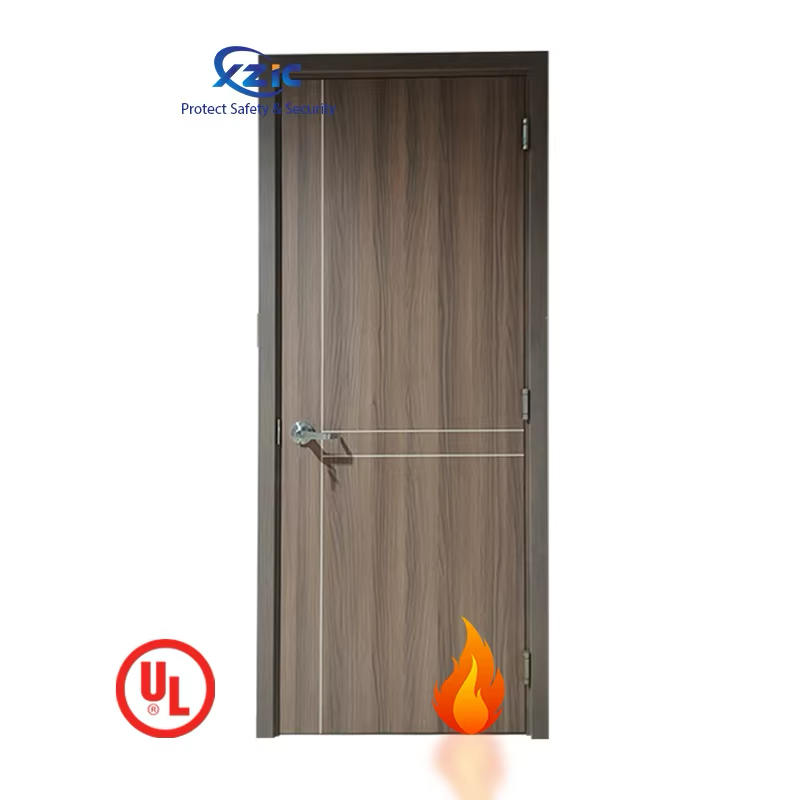 Soundproof Fireproof Wood Fire Door UL Certificated 20-90 Minutes Fire rate for Hotel/Apartment/office