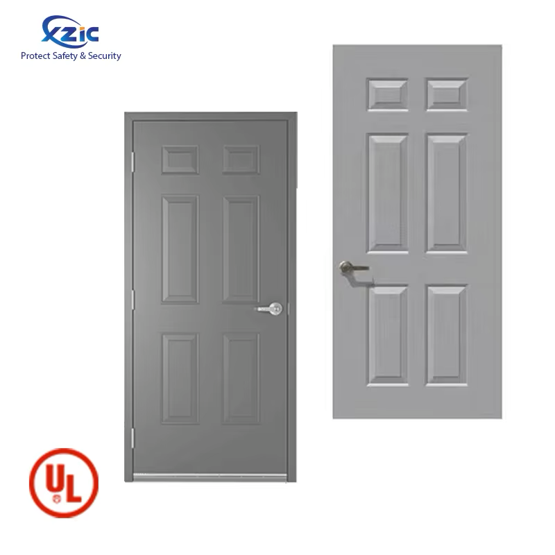 2-Panel 6 Panel Customized Embossed Hollow Metal Door Steel Fire door