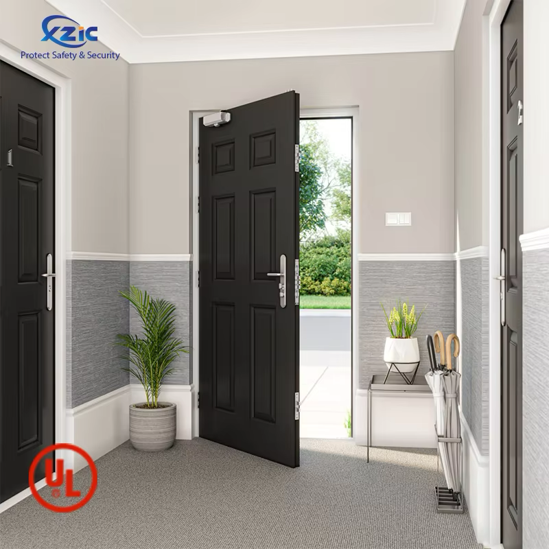 2-Panel 6 Panel Customized Embossed Hollow Metal Door Steel Fire door