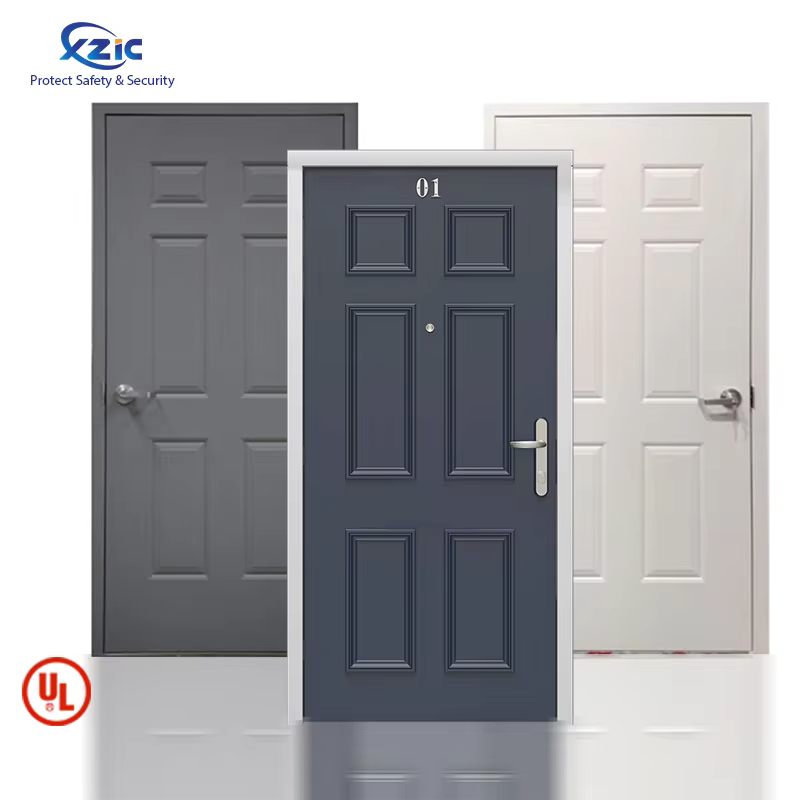 2-Panel 6 Panel Customized Embossed Hollow Metal Door Steel Fire door