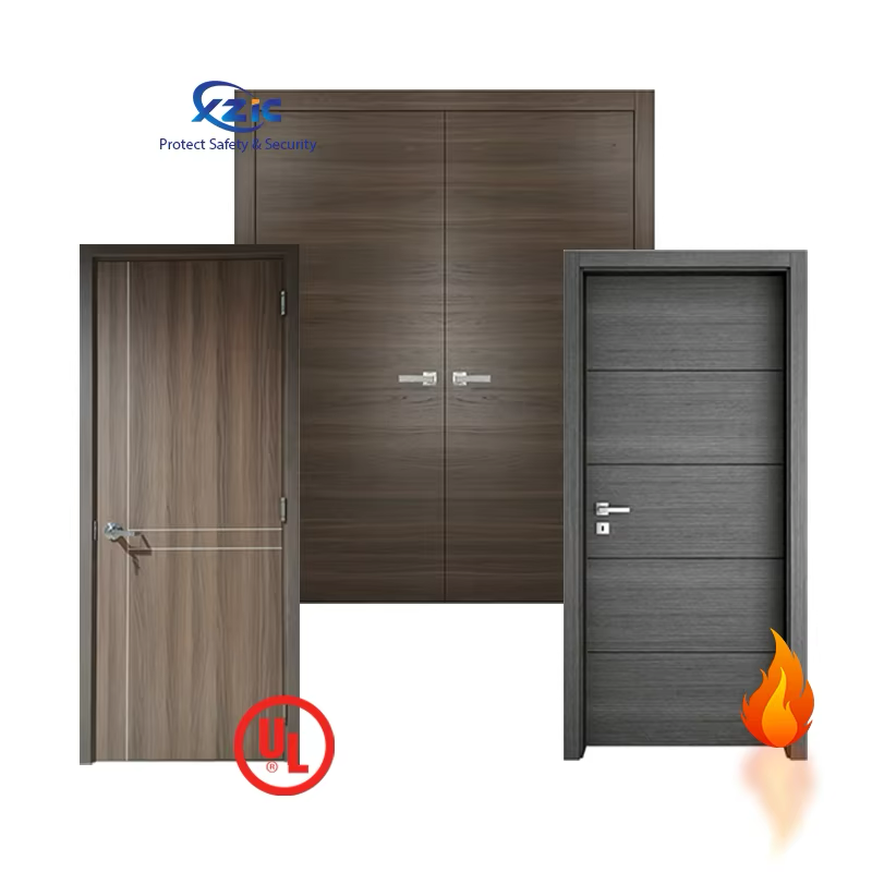 2024 Latest Design 20 min Fire Proof Doors Wood Entry Doors Wood Flat Door for Home